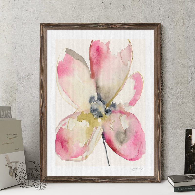 « magenta pétales ii » par paul cezanne-cadre photo, reproduction d’art, H 28 po x l 38 po x 1,25 po, Espresso Framed Canvas