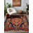 Menas Collection Digital Print Cotton-Polyester Colorful Moroccan Rug-2100882735
