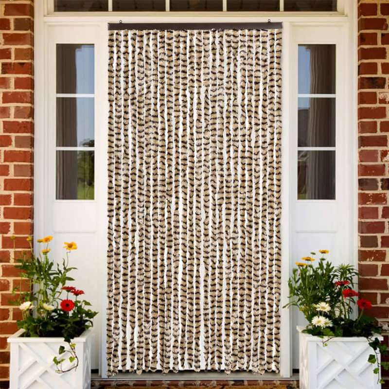 Birchanger Room Darkening Curtain Single Panel, Dark Brown/Beige, 100cm Width x 200cm Drop