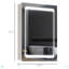 Armoire à pharmacie à DEL avec miroir, organisateur de salle de bain mural à brancher avec 3 tablettes de rangement