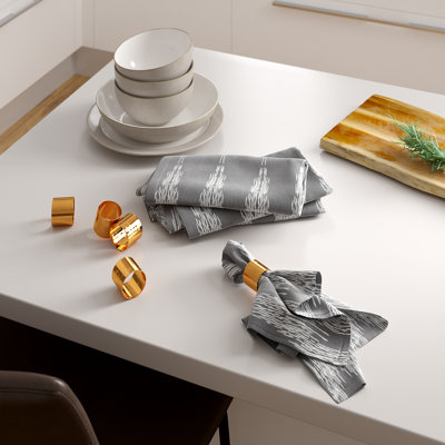 Avalon Polyester Geometric Square Napkin