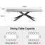 78.74' ' to 110.24' ' rectangular extendable dining table with sintered stone top for 8-12-114446342