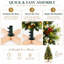 Sapin de Noël artificiel de 1,20 m (4 pi) pré-illuminé et saupoudré de neige, avec 100 DEL blanc chaud