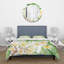 Feuillage tropical et fleurs jaunes I - Ensemble de housse de couette moderne - Microfibre de polyester-66388504