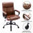 Girsham Office Chair Mid Back Desk Adjustable High Ergonomic Computer Chair Soft Armrests PU Leather with Lumbar Support-566192364