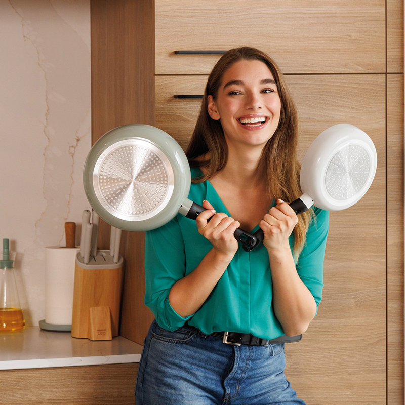 BergHOFF Leo Glints 5Pc Ceramic Nonstick Cookware Set, Spirit