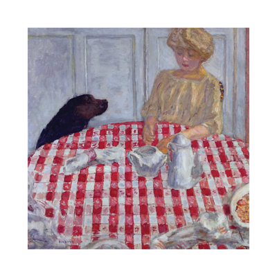 " The Red Checked Table Cloth, Or The Dog'S Dinner, 1910 " by Pierre Bonnard