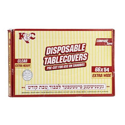 K&C Clear Heavy Duty Plastic Disposable Tablecloth