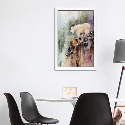 Mountain Goat by Dean Crouser - Floater Frame Painting on Canvas