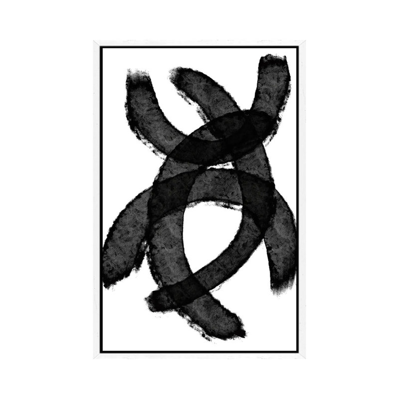 New Black - Print on Canvas, White Framed, 66.04 cm H x 45.72 cm W