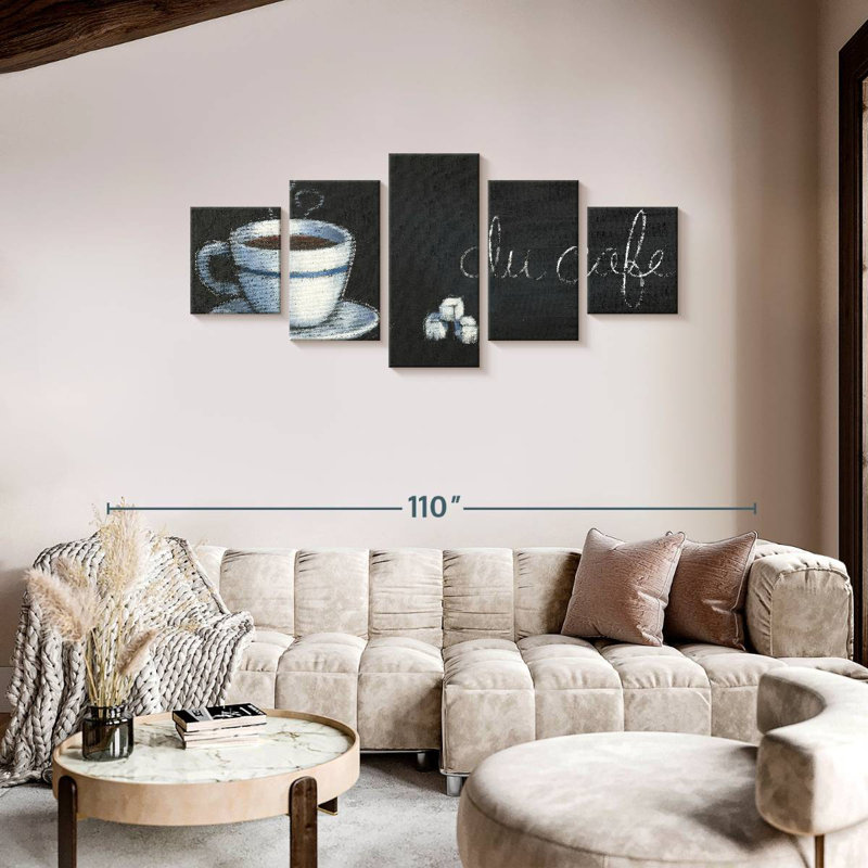 Tableau noir, menu, café, H 36 po x l 80 po