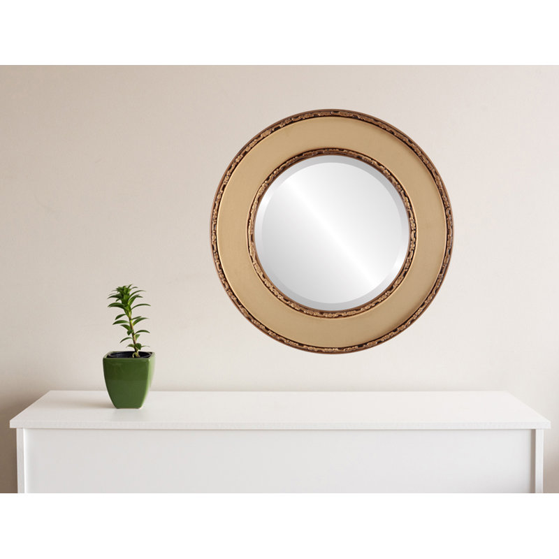 Richas Round Mirror, 23" x 23", Gold