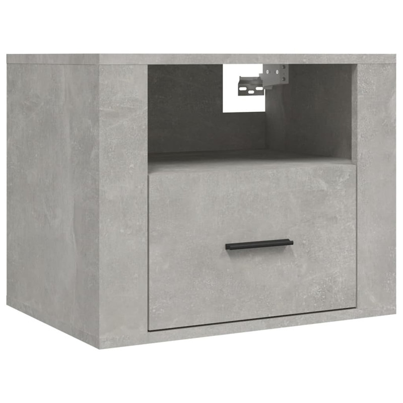 Jalaysia 50 cm W Bedside Table, Grey, Individual