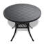 Ensemble de salle à manger 5 pièces en aluminium coulé résistant aux intempéries, comprenant 4 chaises pivotantes et une table ronde de 39,37 po avec structure noire