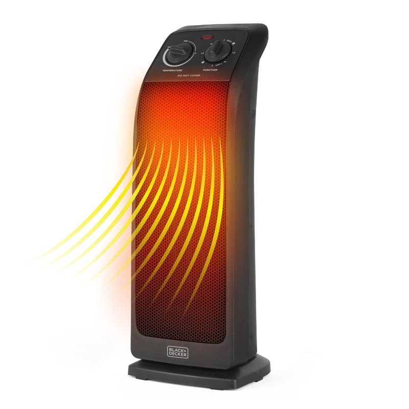 Winter Ready Series BLACK+DECKER Space Heater with Adjustable Thermostat, Portable Heater & Tower Fan with 3 Settings