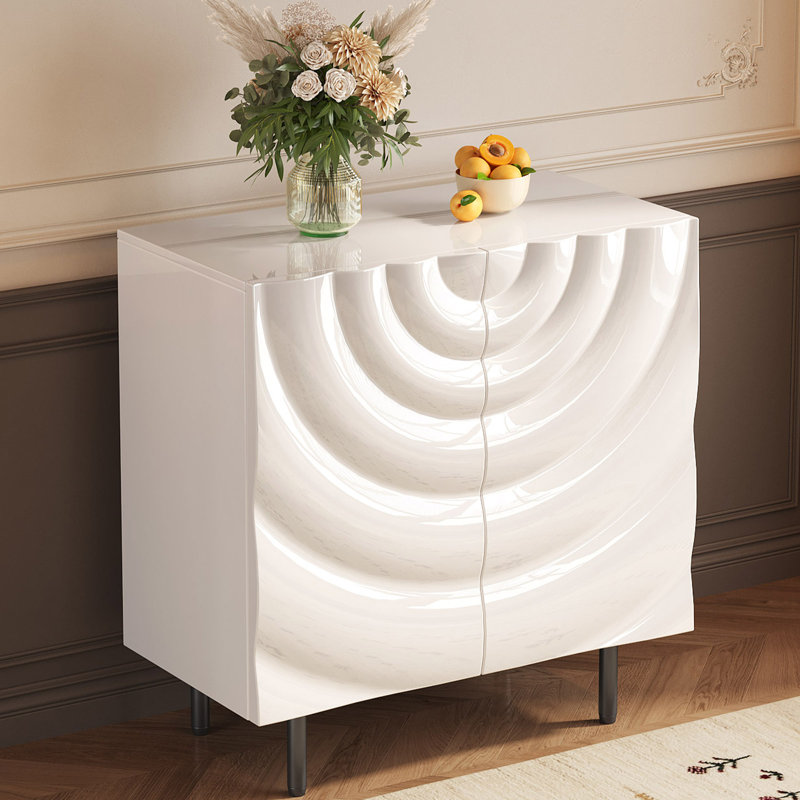 31.5" Luxury Sideboard Buffet Cabinet, White,for Living Room Dining Room,Entryway