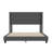 Upholstered Platform Bed with Wingback Headboard, Mattress Foundation with Slatted Supports-210624550-210624987