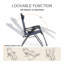 Ensemble de 2 chaises longues Zero Cravity, inclinables de patio pliant pour la plage de la piscine avec coussin et porte-gobelet, bleu