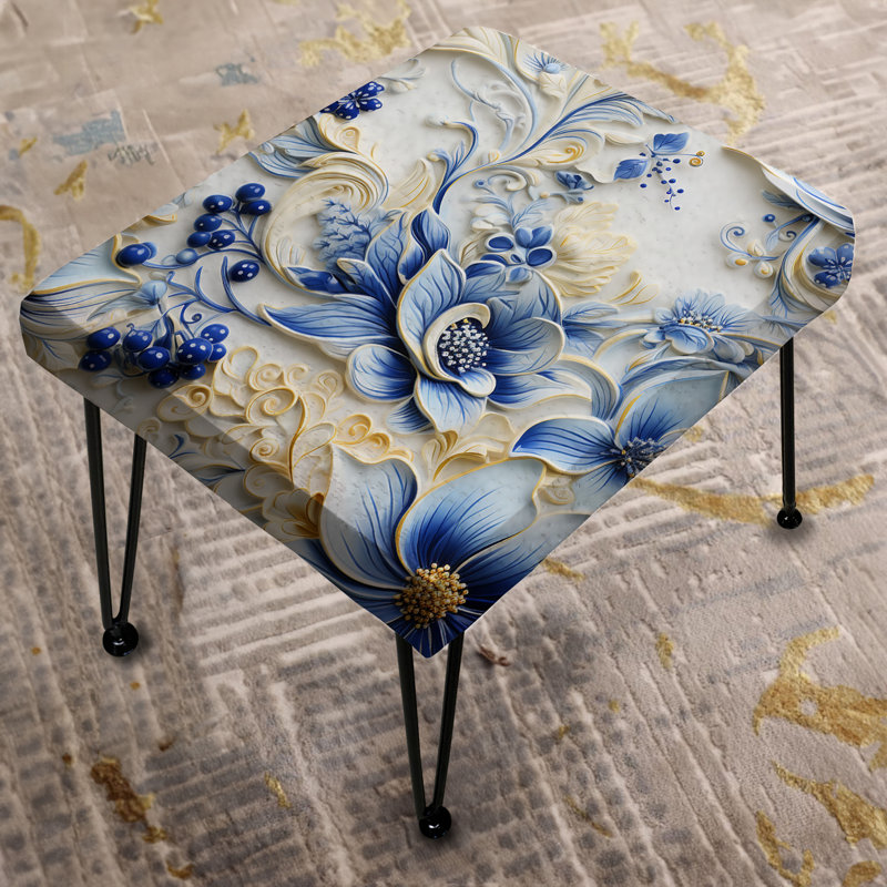 Nautical Allure Paisley Pattern V - Paisley Rectangle Ottoman