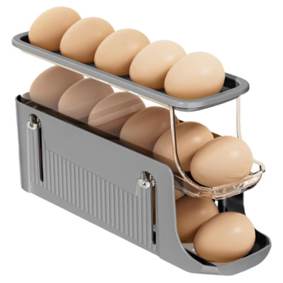 Support à œufs pour distributeur automatique d'œufs à roulettes gris