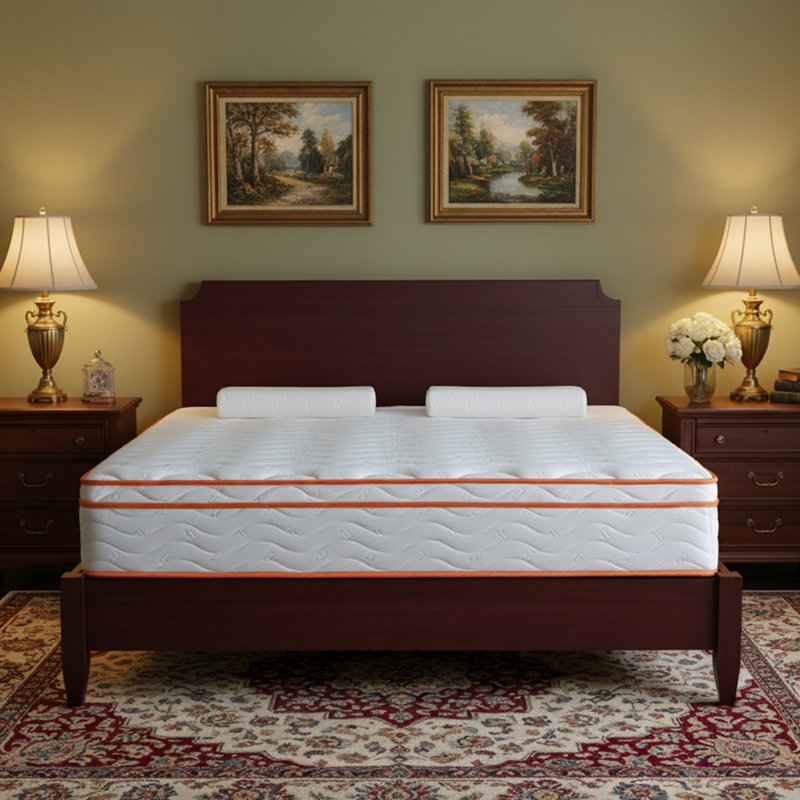 Premium Hybrid Mattress In A Box With Memory Foam And Pocket Springs For Optimal Comfort Support And A Breathable Medium-Firm Feel
