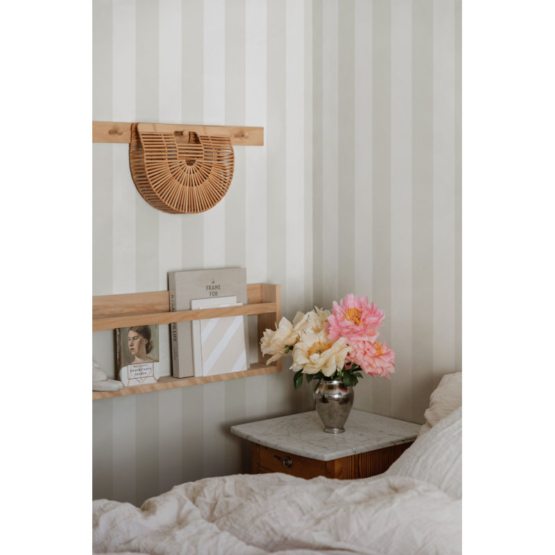 Villa Dalaro 2 Striped Wallpaper Roll, Sandstone
