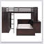 Lit mezzanine Kaylianne avec tablettes, bureau et garde-robe Sd-Alone