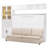 Full Size Bed White, With , Shelves, & - Ideal For Small Living Spaces White Wall Multifunctional, Space Saving, Easy To Use Apartments
