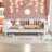 Wood Platform Bed with Rails-111912651-111912650