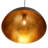 Industrial 1 - Light Gold Leaf Inner Hammered Metal Dome Pendant