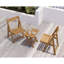 Ensemble de sièges d'extérieur Hips avec 2 chaises et une table rectangulaire, aspect pour ensemble de bistro