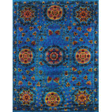 Azerbaijan Hand Knotted Silk Oriental Area Rug