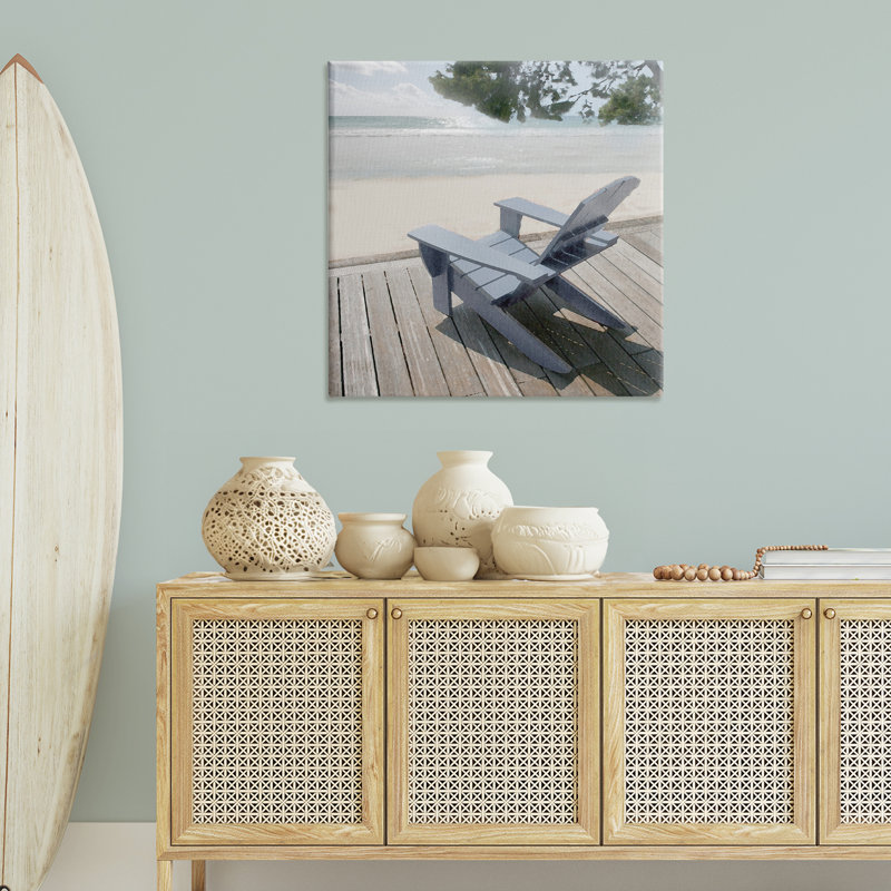 «Greek Chair Beach Landscape» par Noah Bay, H 36 po x l 36 po
