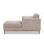 Chaise longue Knox 65" de style ferme moderne, chenille taupe pierre-875550087