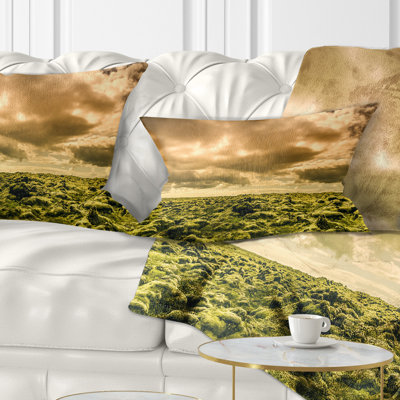Coussin lombaire paysage magnifique vue du ciel et de la mousse