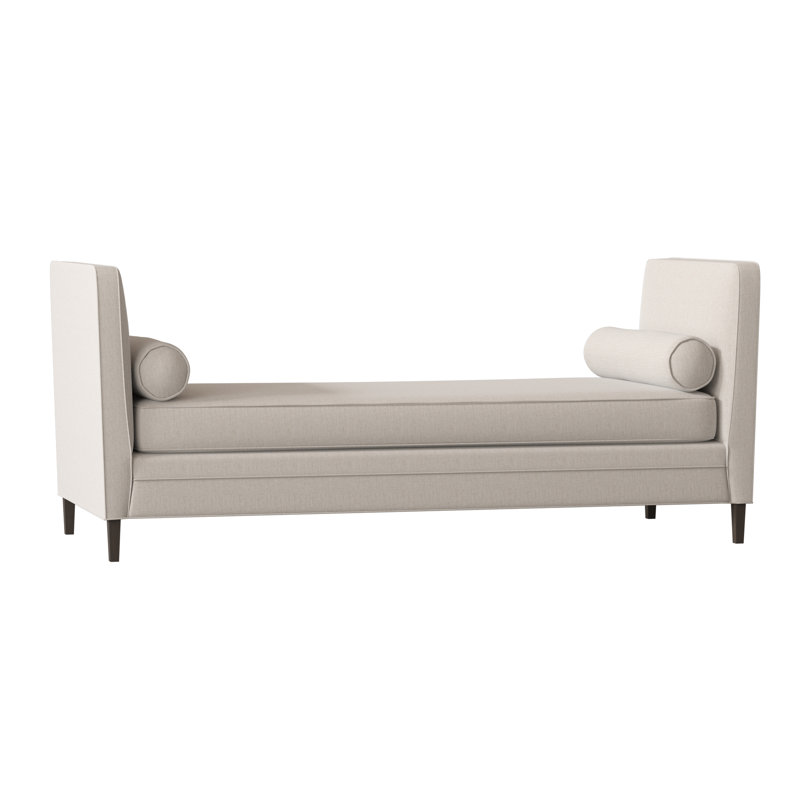 Lydia Upholstered Bench, Bella Ocean Performance Velvet, Brown Mahogany