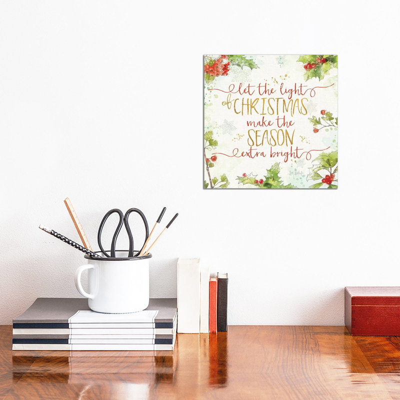 Christmas Sentiments II 1 Piece Wrapped Canvas Wall Art, 30.48 cm H x 30.48 cm W