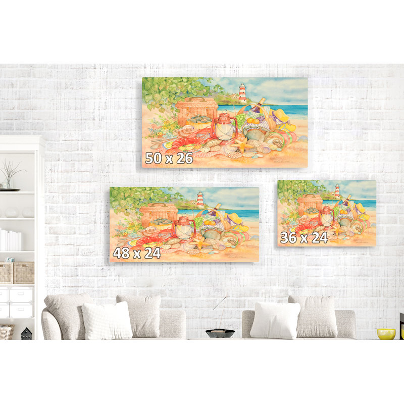 Pique-nique Bayside, phare, fruits de mer, H 26 po x l 50 po x P 1,5 po