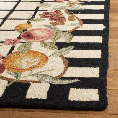 Tapis floral en laine crocheté à la main Kinchen