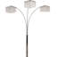 Lampe sur pied 84 po avec 3 arches en cristal