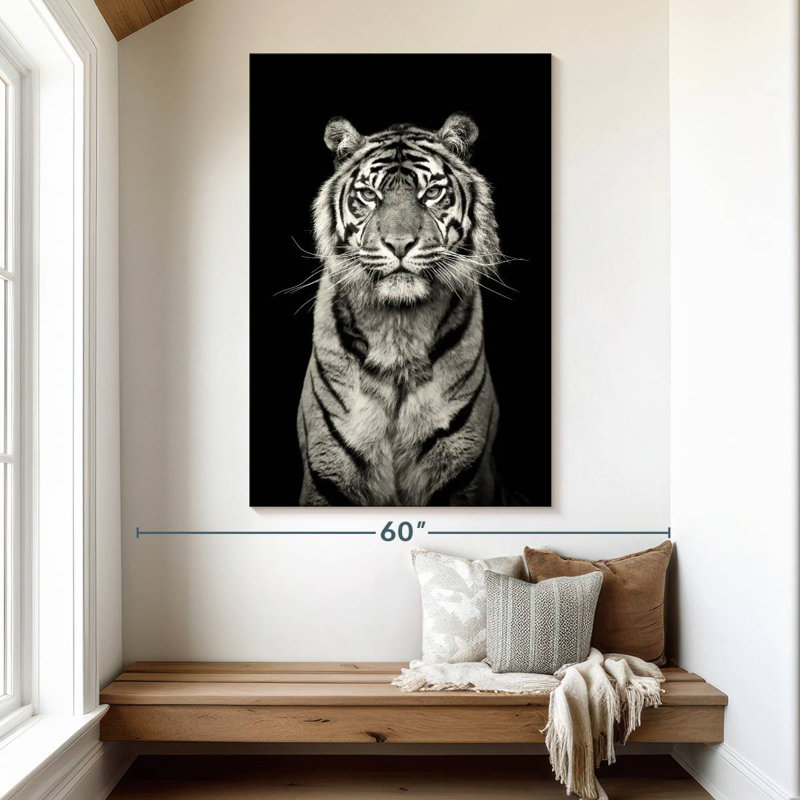 Brampt Powerful Tiger Portrait, 51" H x 34" W