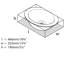 Kaali 46 Oval 18-3/4" Undermount Lavatory Sink in Volcanic Limestone with Internal Overflow