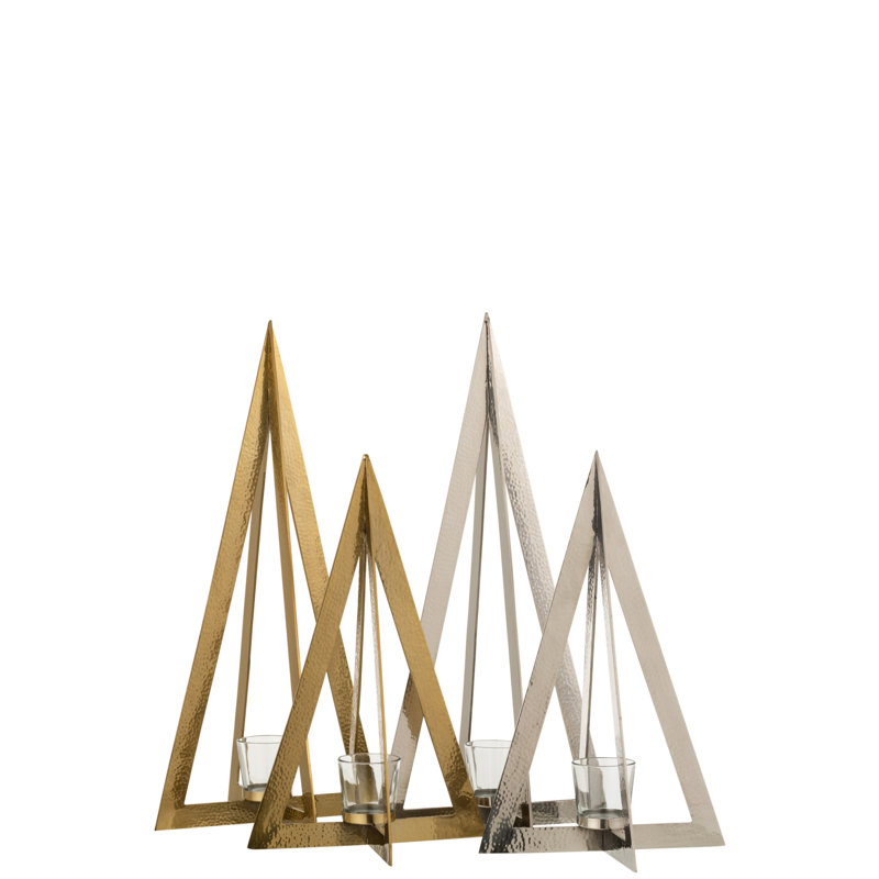Cozy Tabletop Tealight Holder, 55cm H x 26cm W x 26cm D, Gold