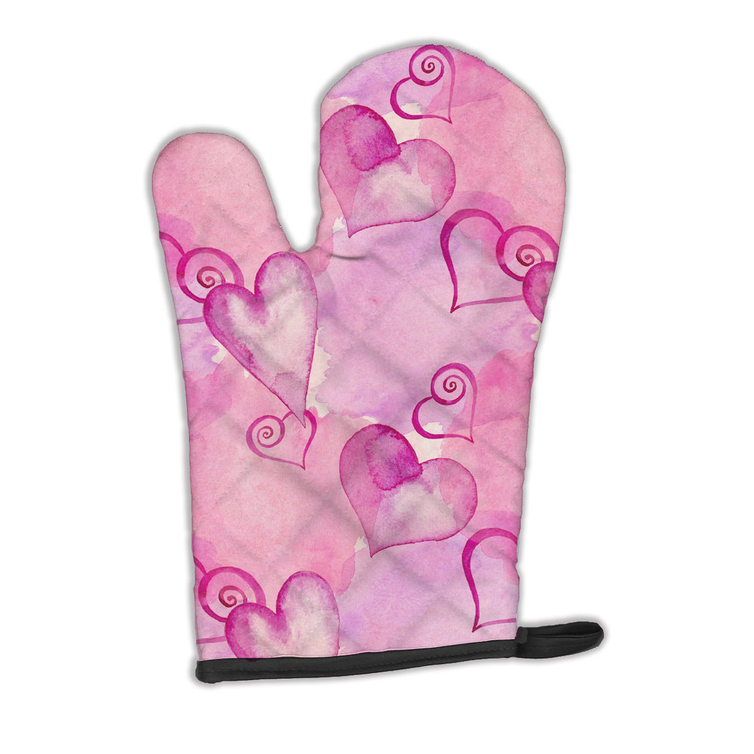 Caroline's Treasures Watercolor Hearts Oven Mitt Caroline's Treasures 