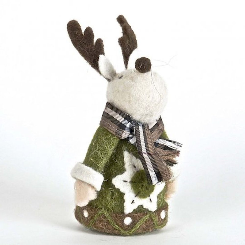 Figurine feutre cerf
