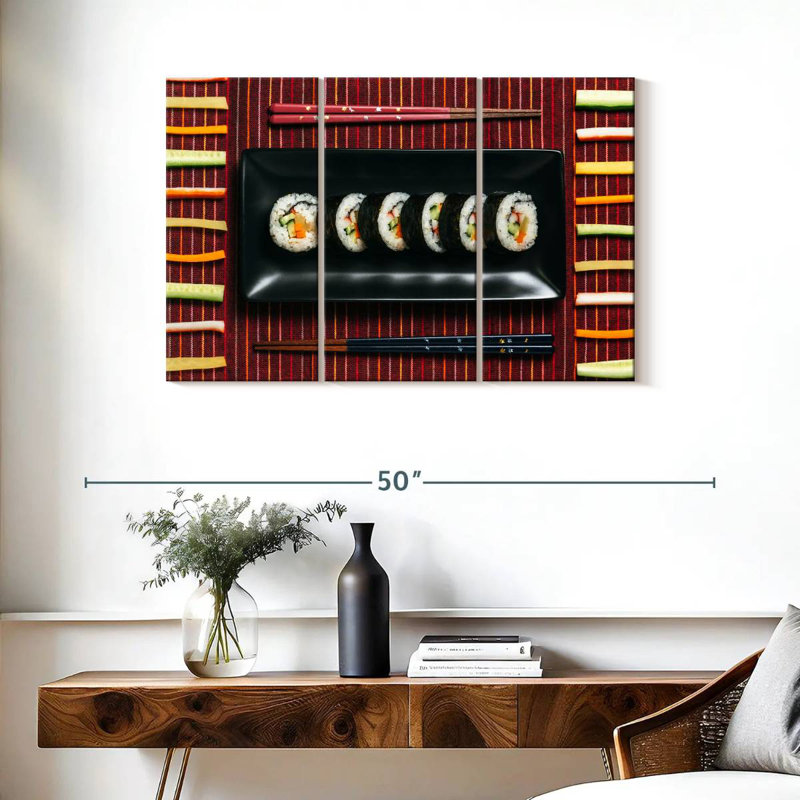 Rouleaux de sushi, H 24 po x l 38 po