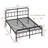 Ableton Heavy-Duty Anti-Sway 18" Steel Tube Iron Bed-1982650174