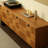 Solid Birch Wood TV Stand
