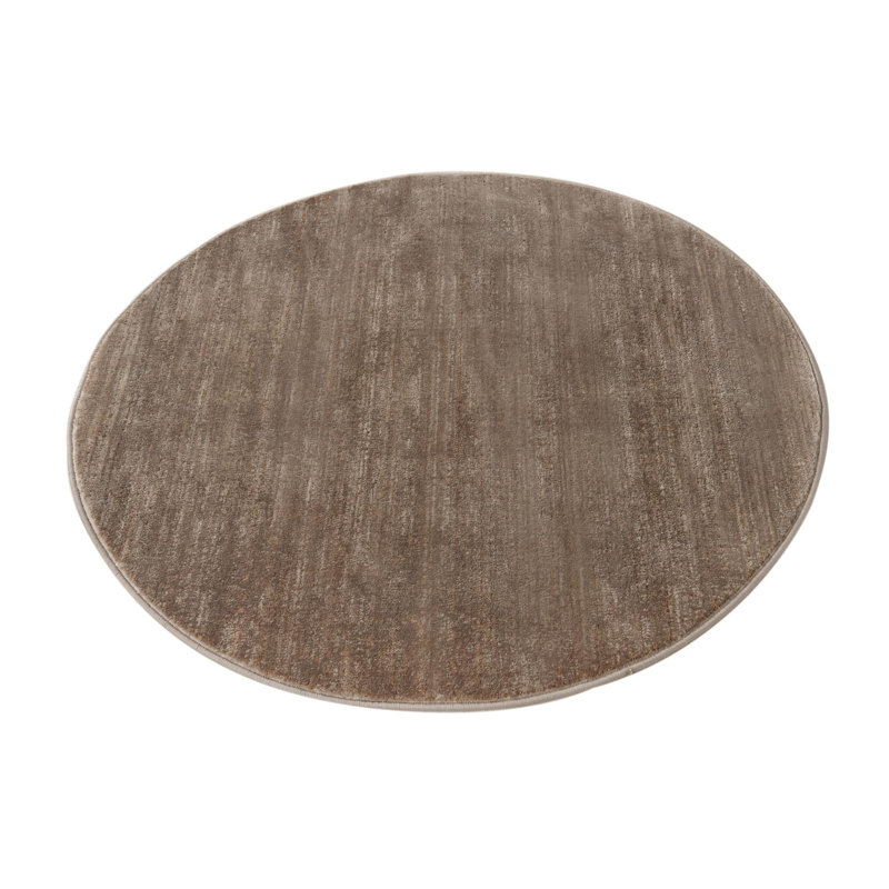 Tapis uni / rayé brun-ivoire Aimeeleigh, Tapis de couloir 2 pi 7 po x 8 pi