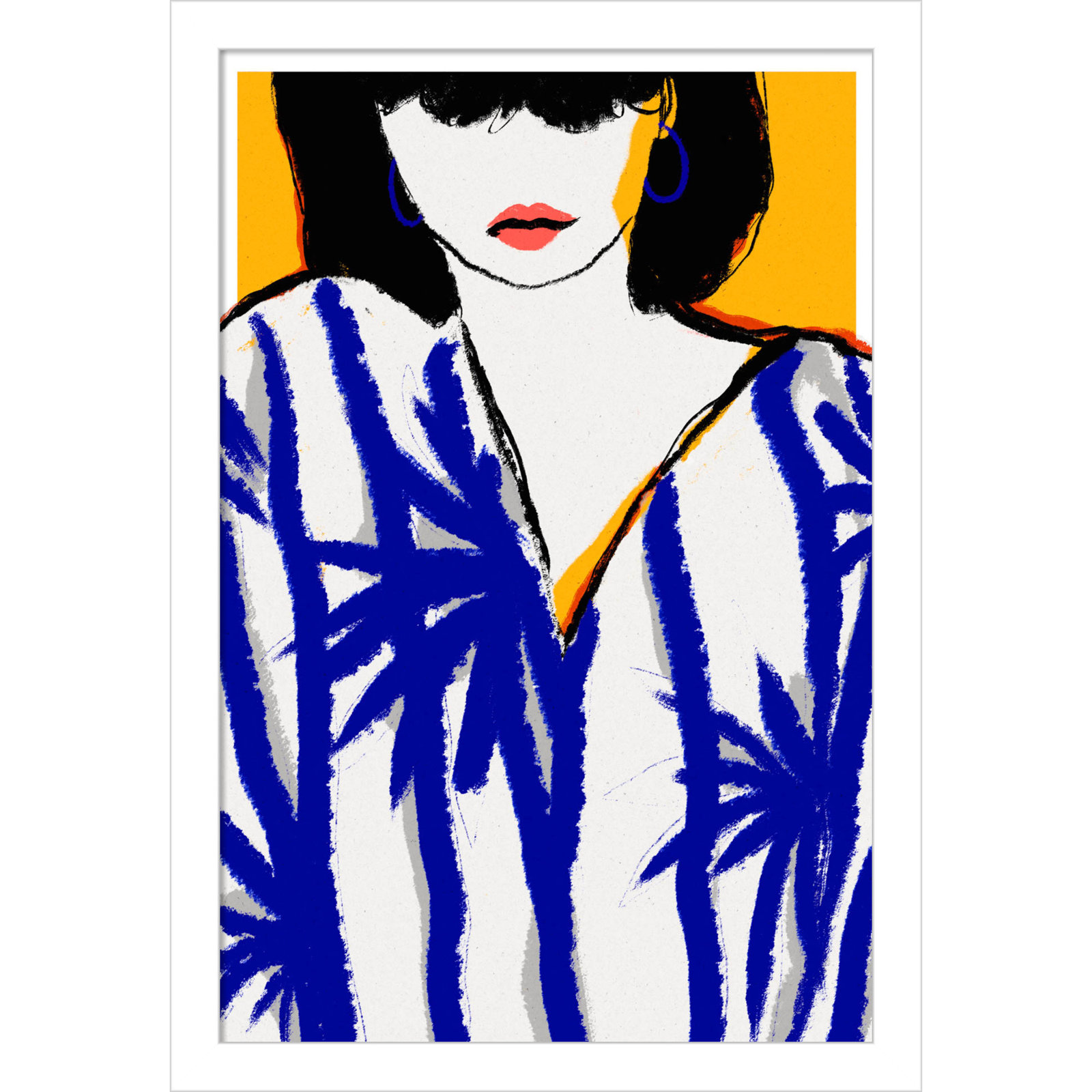 Galya "Summer Memories" Print by Treechild, White, 17" H x 12" W
